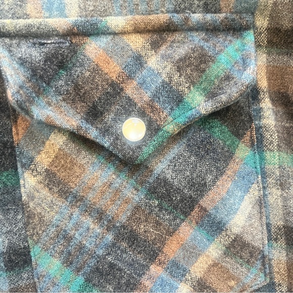 VTG PENDLETON Men XL High Grade Western Wear CANYON Shirt Virgin Wool Snap Front - Picture 7 of 16